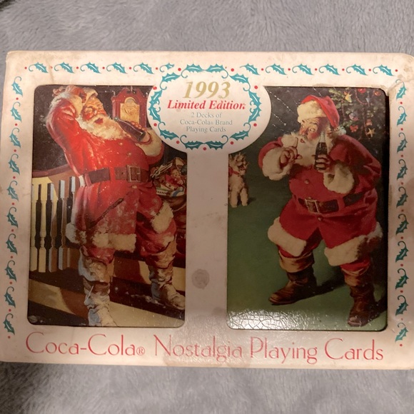 Santa Double Deck Coca-Cola Limited Edition Nostalgia Playing Cards Trademark - Picture 1 of 5